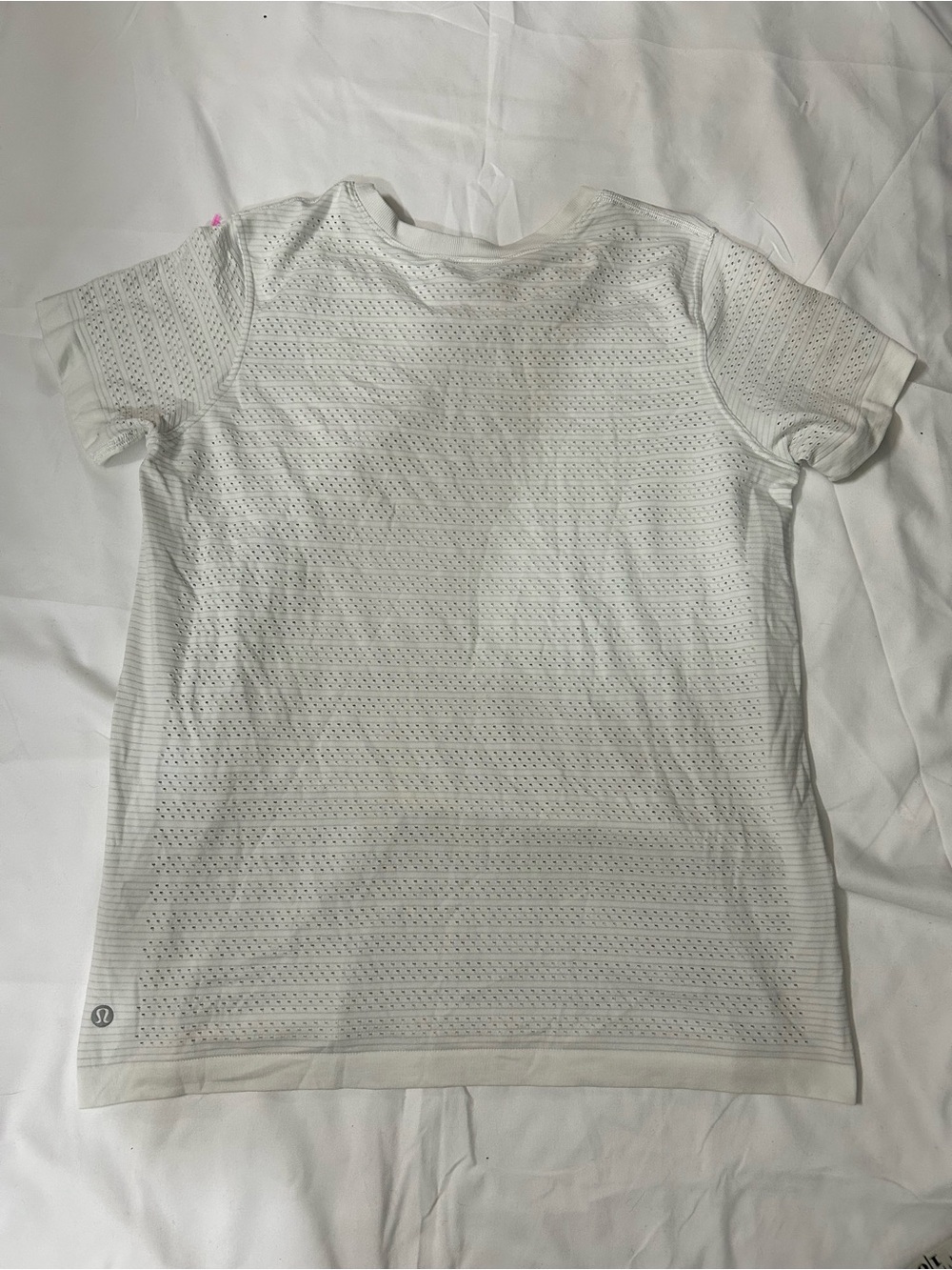 lululemon athletica Kids White Perforated Performance Tee